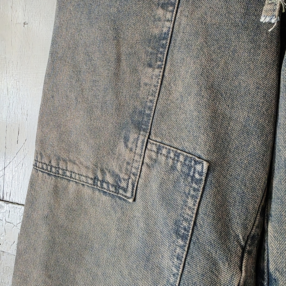 NWT Free People Curvy Outlaw sz S Wideleg Jeans In Memphis Mud - Picture 10 of 14